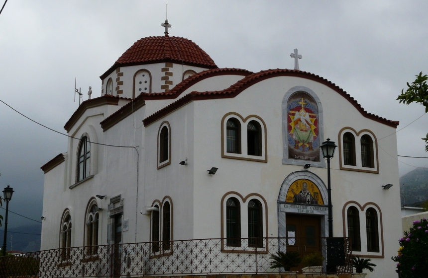Kościół w miasteczku Pili, wyspa Kos