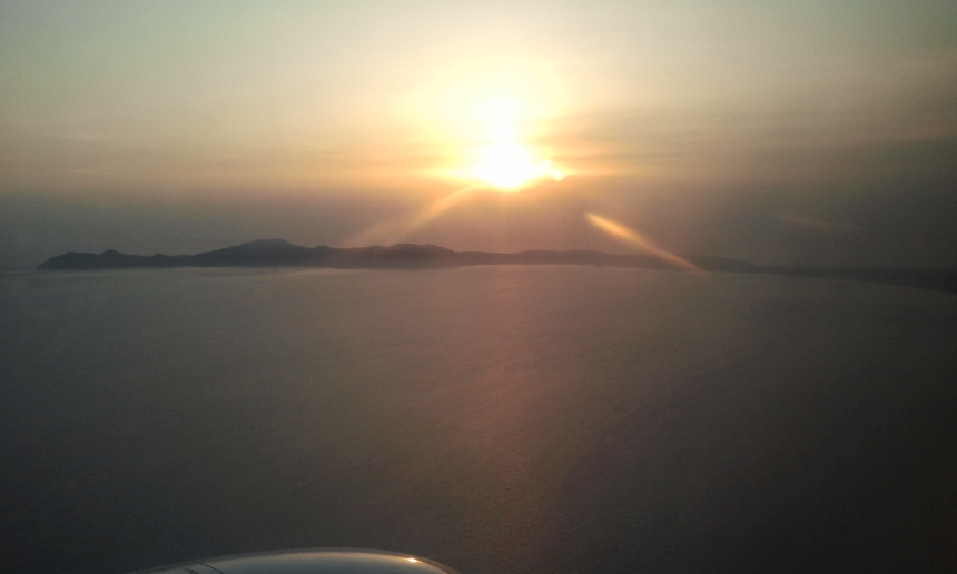 Widok z samolotu Ryanair na Kos